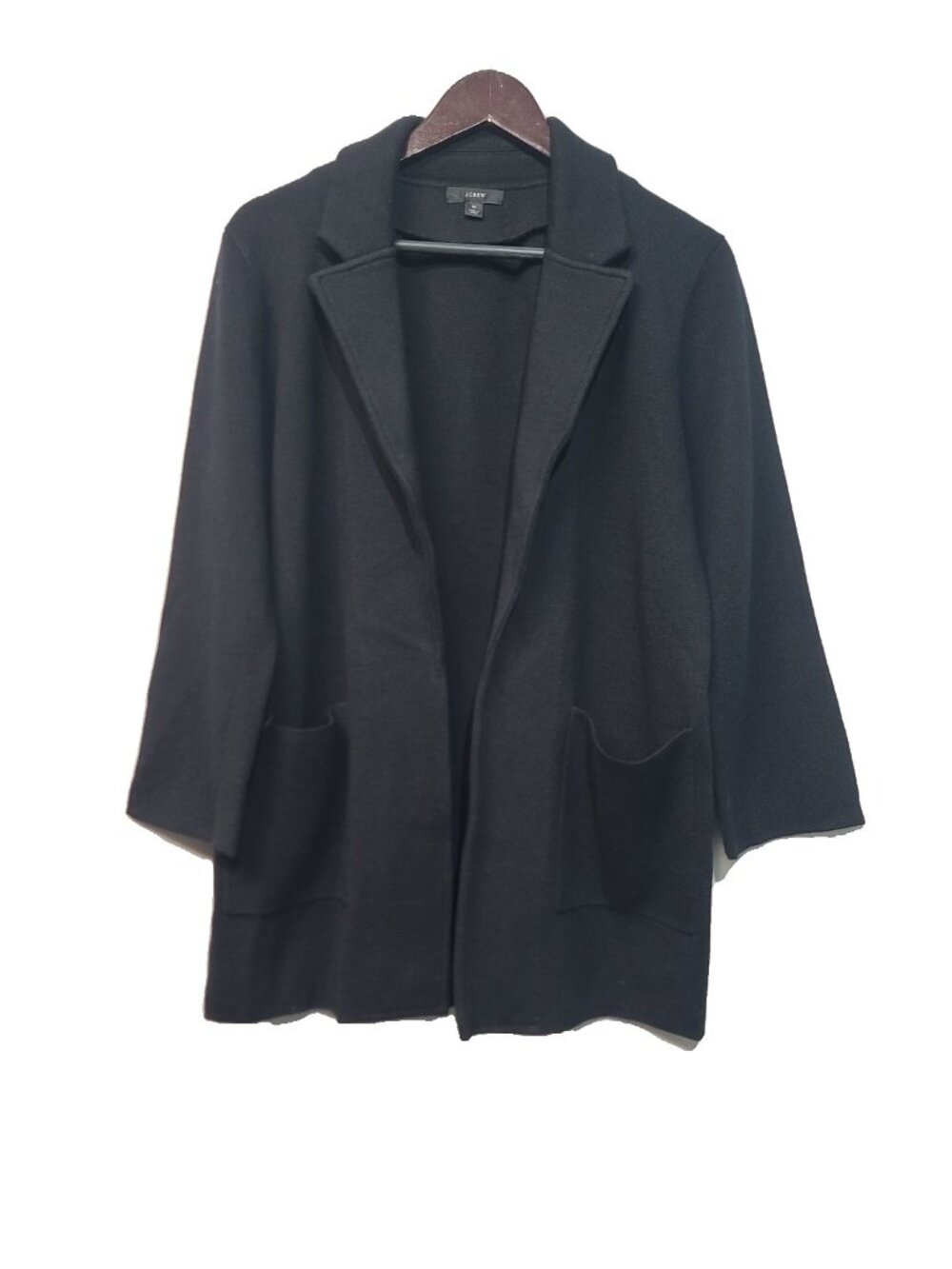 J.Crew Sophie Open-Front Sweater-Blazer Cardigan M Black EUC